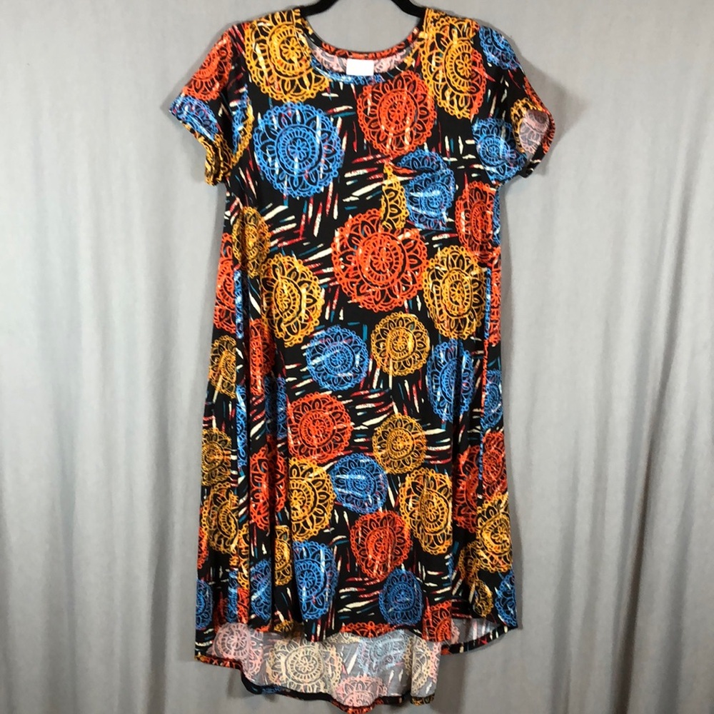 Lularoe Carly - Short Sleeve Hi Low Dress - Sz XS